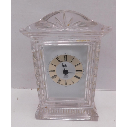 446 - Royal Albert crystal clock