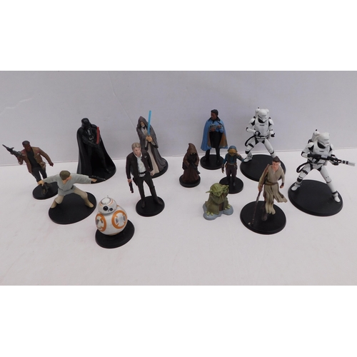 461 - 13x Star Wars Disney figures on bases