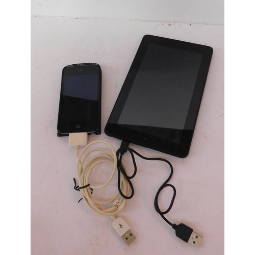 112 - Amazon tablet and mobile phone - both with chargers/ both unchecked