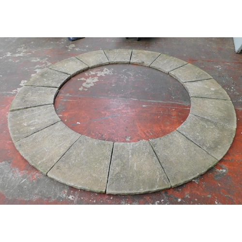 136A - 16pc Stone circle - approx. 7ft across