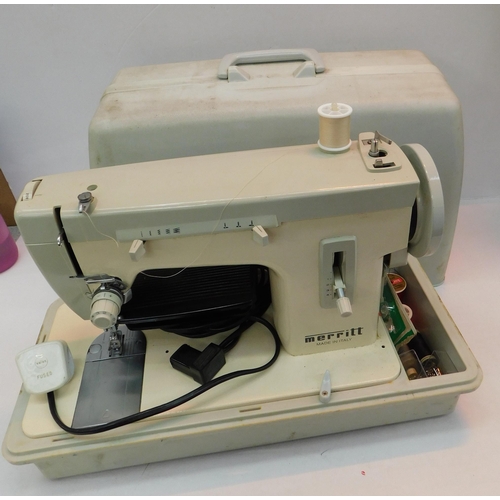 139 - Merritt sewing machine and accessories W/O