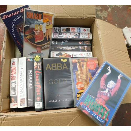 148 - Box of VHS (mainly music)