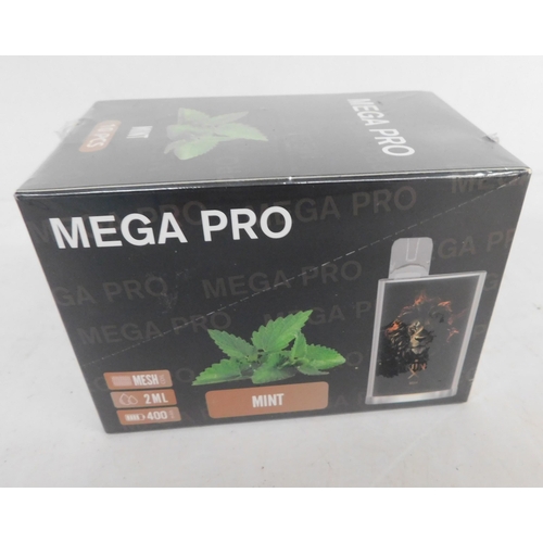 157 - Mega-Pro new/sealed 10pc vapes - Mint