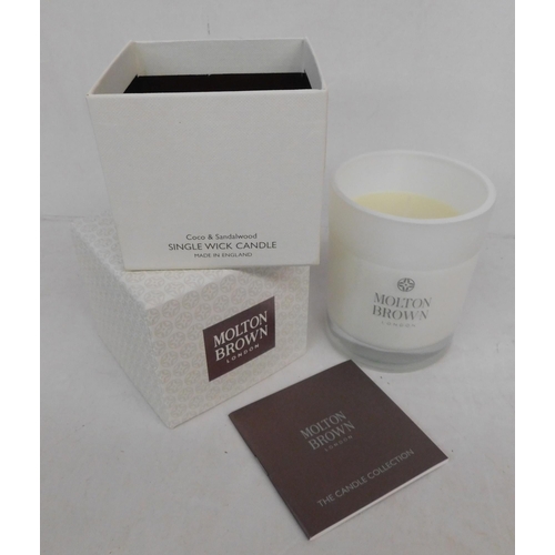 157A - New in box Molton Brown single wick candle - Coco and Sandalwood