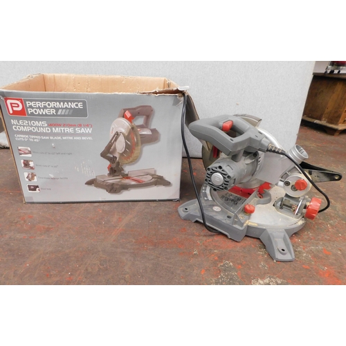 16 - Performance Power compound mitre saw - unchecked