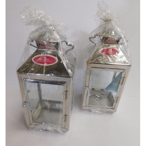 43 - Two garden candle lanterns - approx 10