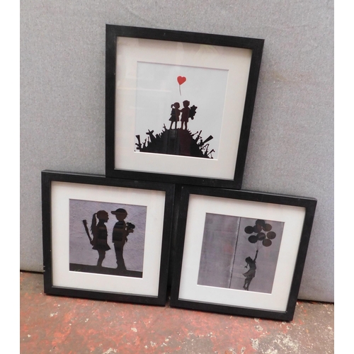 99A - Three framed prints