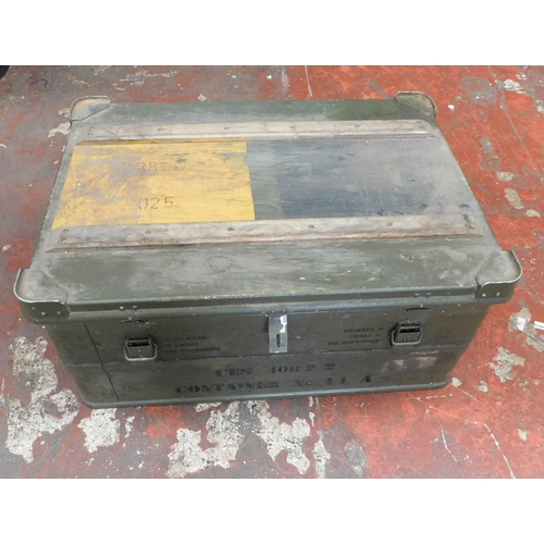 102 - Large metal army ammo container