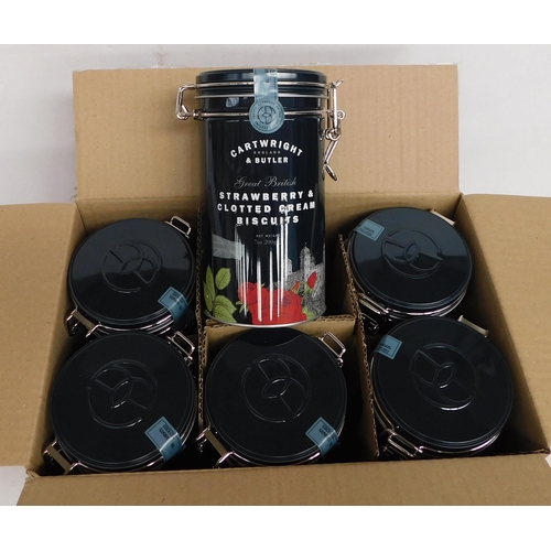 62 - Cartwright & Butler strawberry clotted cream biscuits - 6x 200g, BB 13/5/25