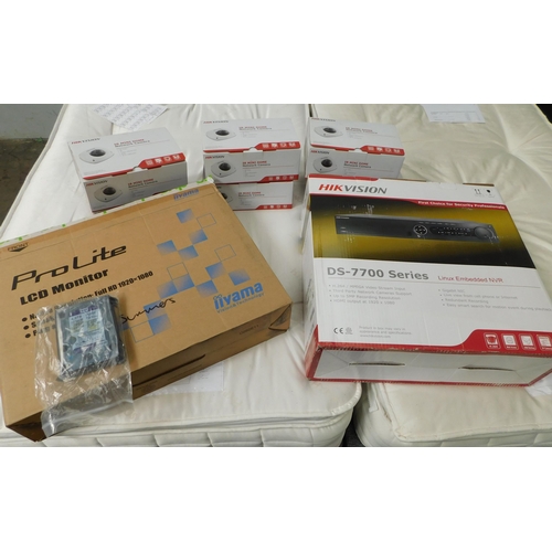 63 - New CCTV system - incl. monitor, six cameras and hard drive 4.0TB