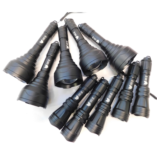 70 - 10 New Nightfox torches; five XB51R 940NM 10W glow infrared LED flash light (RRP £45 each) and five ... 