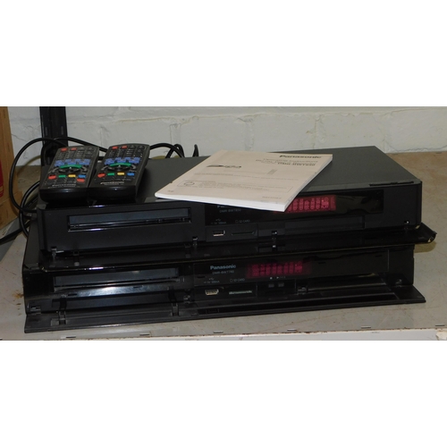 75 - Two Panasonic recorders; BWT850 and BWT740 - W/O with remotes and instructions