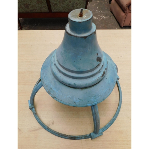 97 - Vintage metal lamp post shade from Alexandra Palace