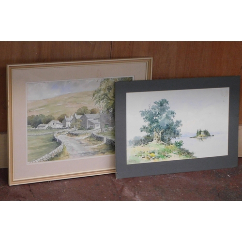 98 - Framed watercolour and one other