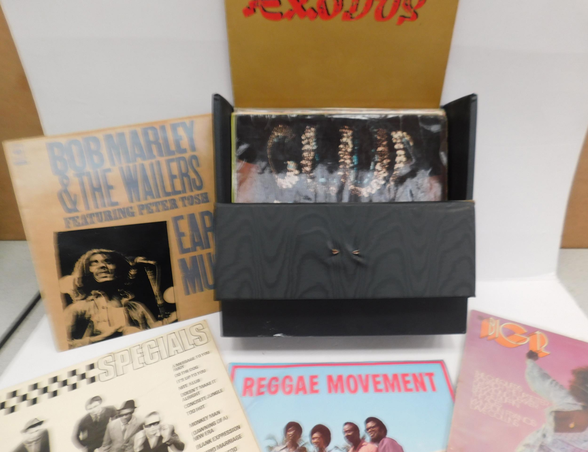 Box of Reggae LP records