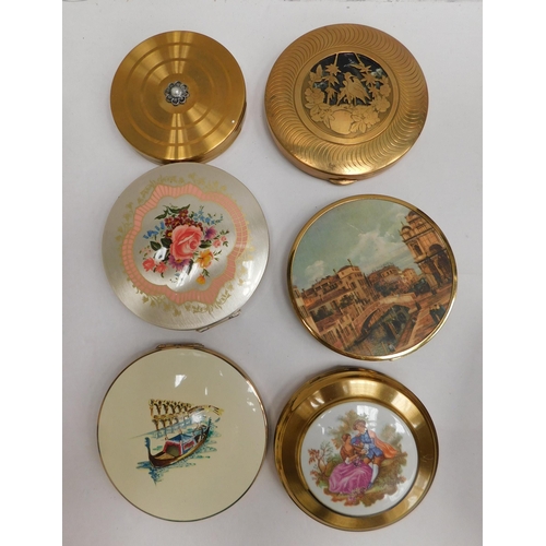 Six vintage compacts - incl. Stratton