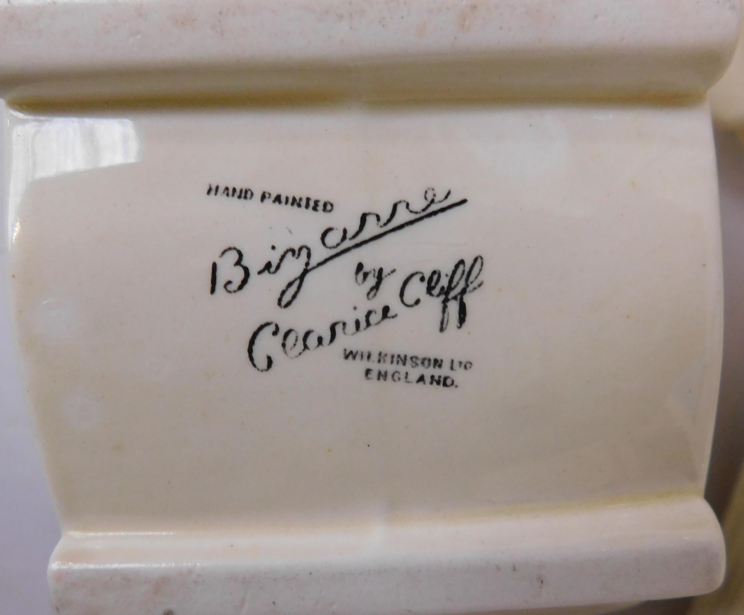 Art deco Clarice Cliff - monogrammed Bizarre part service