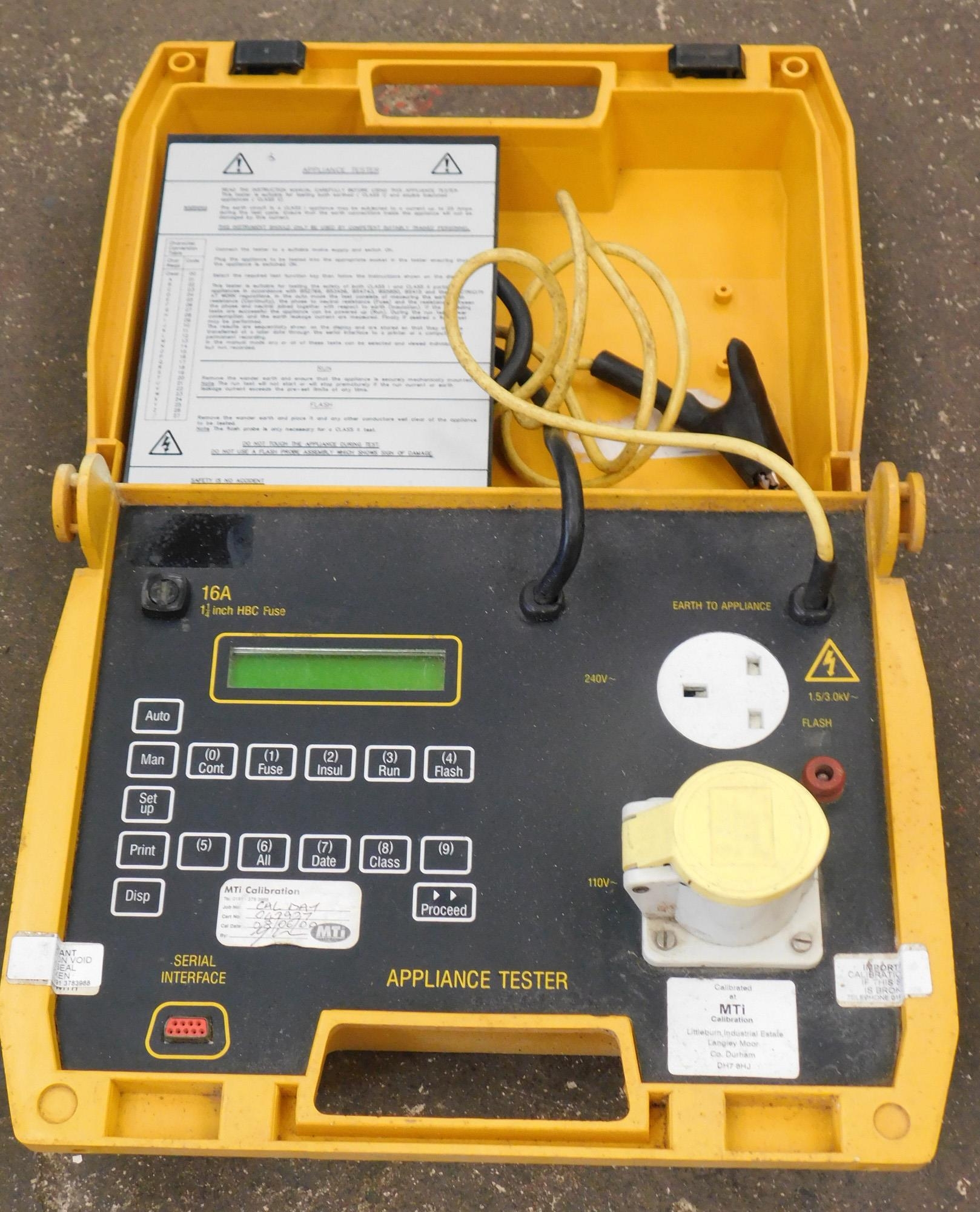 PAT testing machine - unchecked