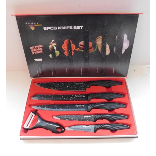 43 - Premium Stainless Steel 6 Piece Kitchen Knife Set...