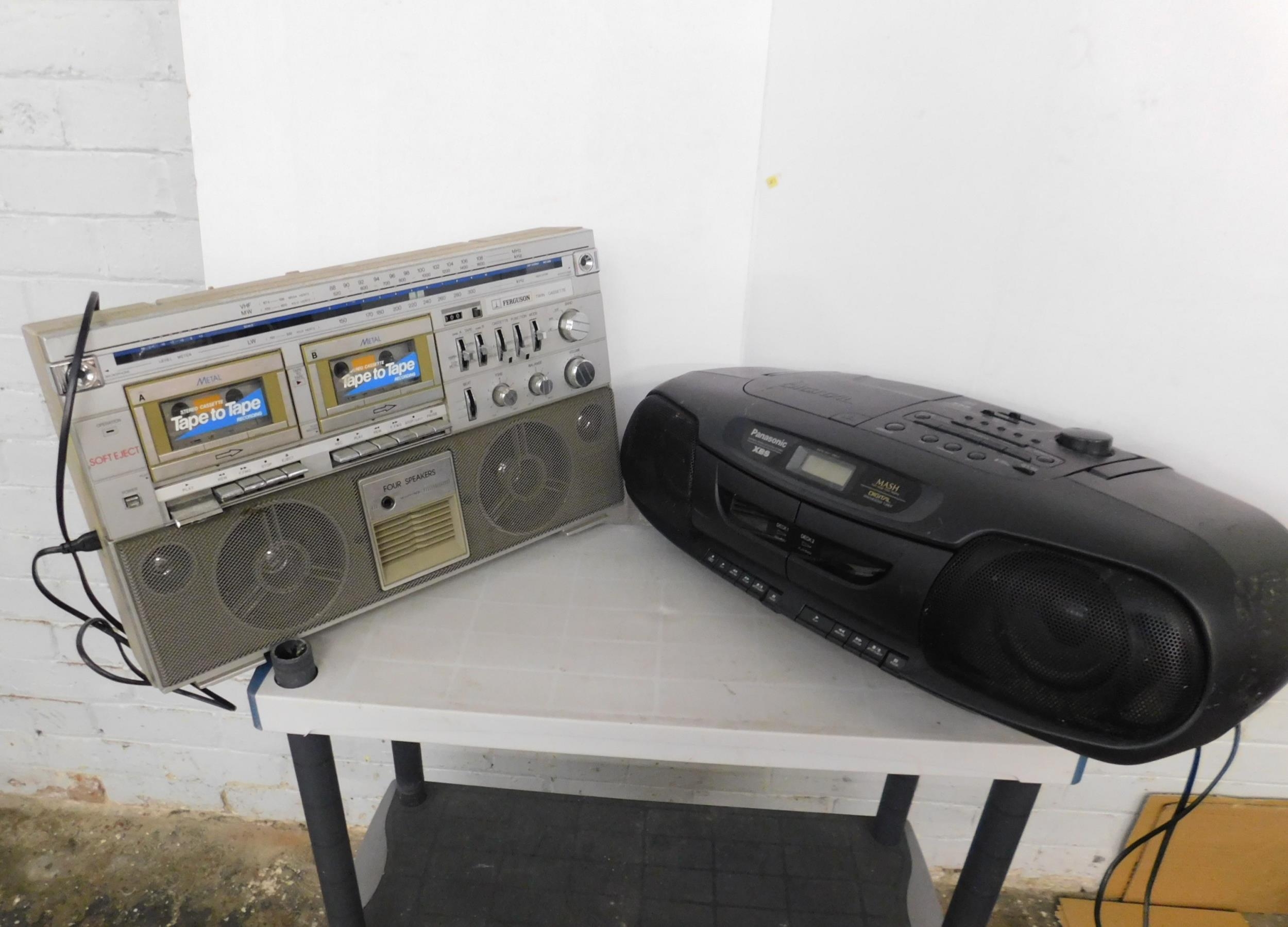 Ferguson twin cassette and radio and Panasonic tape radio and CD ...