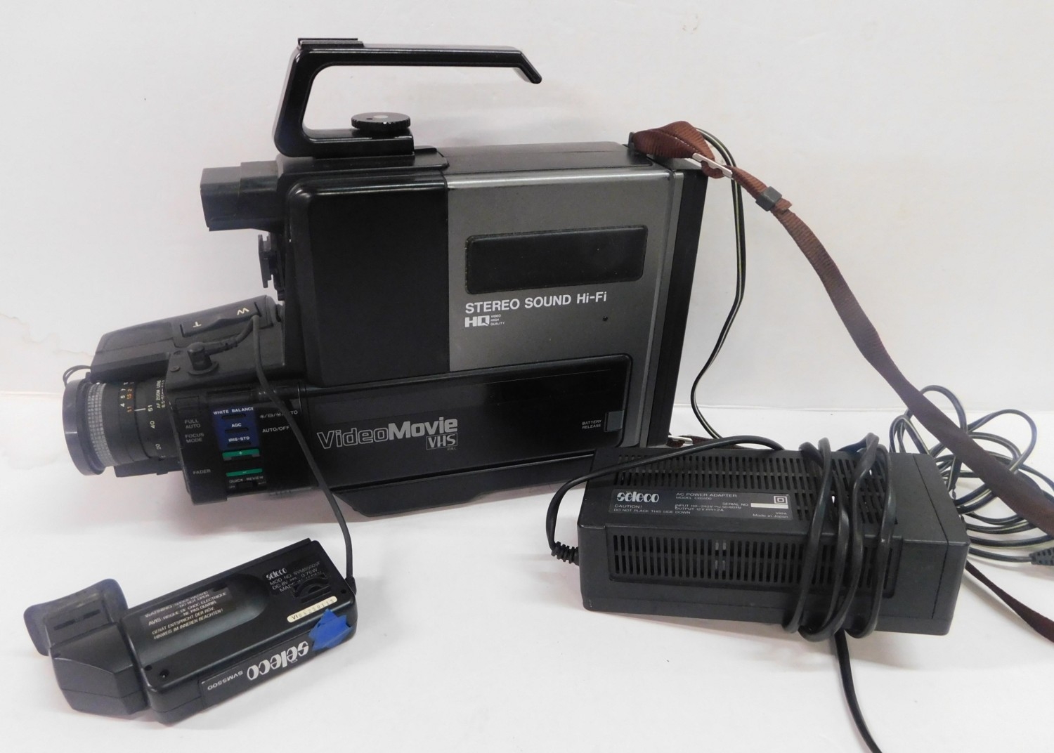 Vintage video movie VHS camcorder - with charger (unchecked)