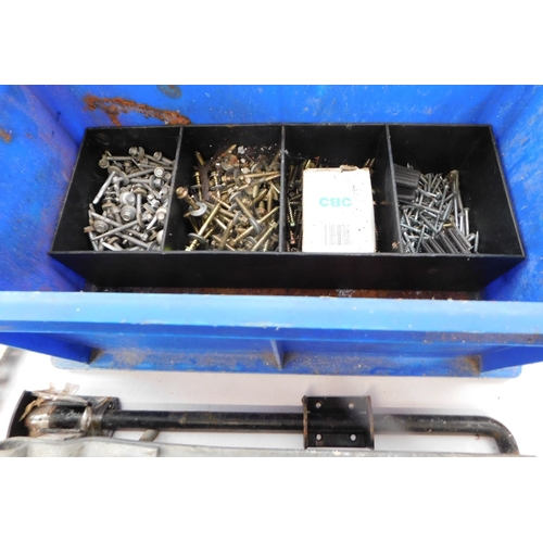 17 - Box of hinges, padlocks etc....
