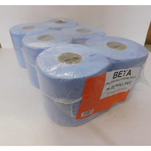 43 - Six rolls of blue paper...