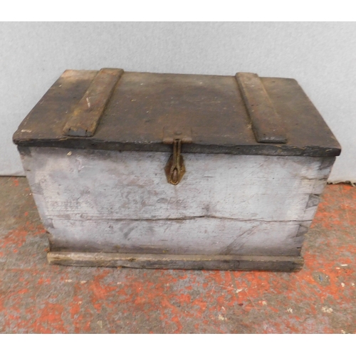 50 - Vintage wooden tool chest...