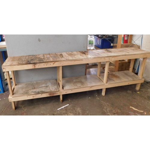 51 - Wooden large work bench - approx. 14