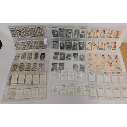 264 - Mixed vintage and antique cigarette cards; sporting themed - incl. Subuteo