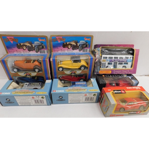717 - 7 assorted diecast boxed vehicles including Corgi and Bburago etc.