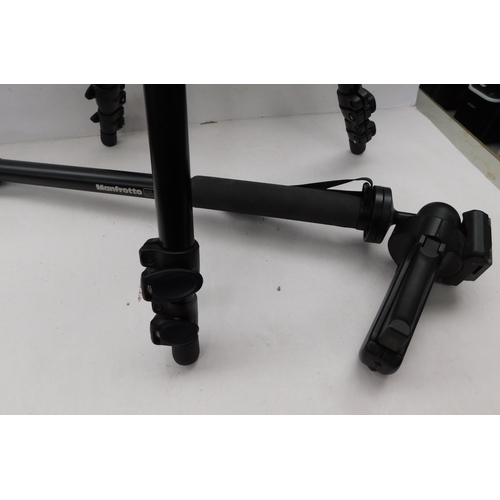 16 - Manfrotto tripod and Manfrotto monopod with trigger swivel head