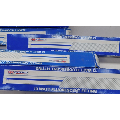 22 - Five 13W fluorescent light fittings - all new