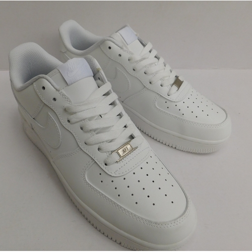 504 - New white Nike Air Force 1 trainers - size UK 11