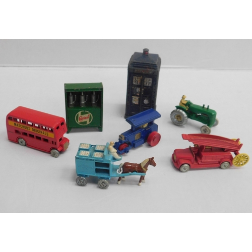 Selection of miniature Matchbox cars etc.