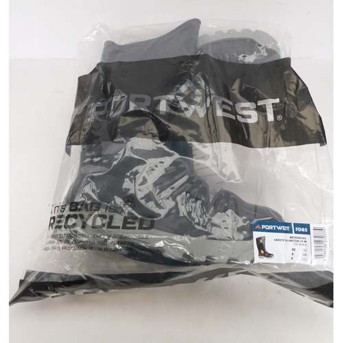 52A - New/bagged Port West safety wellingtons - UK size 8