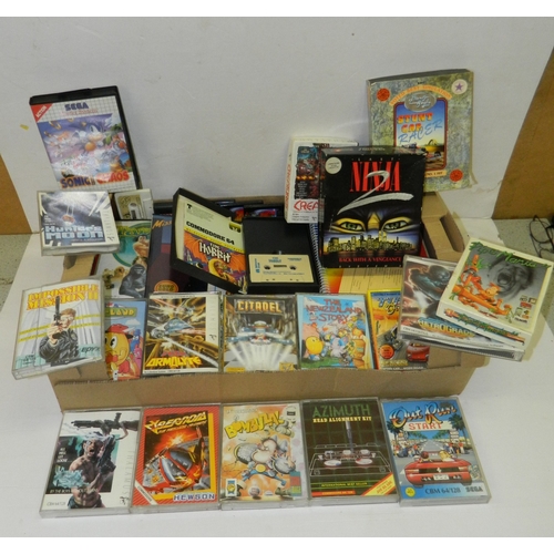 Selection of vintage computer games, books, magazines etc.