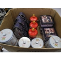 Collection of empty Christmas related tins