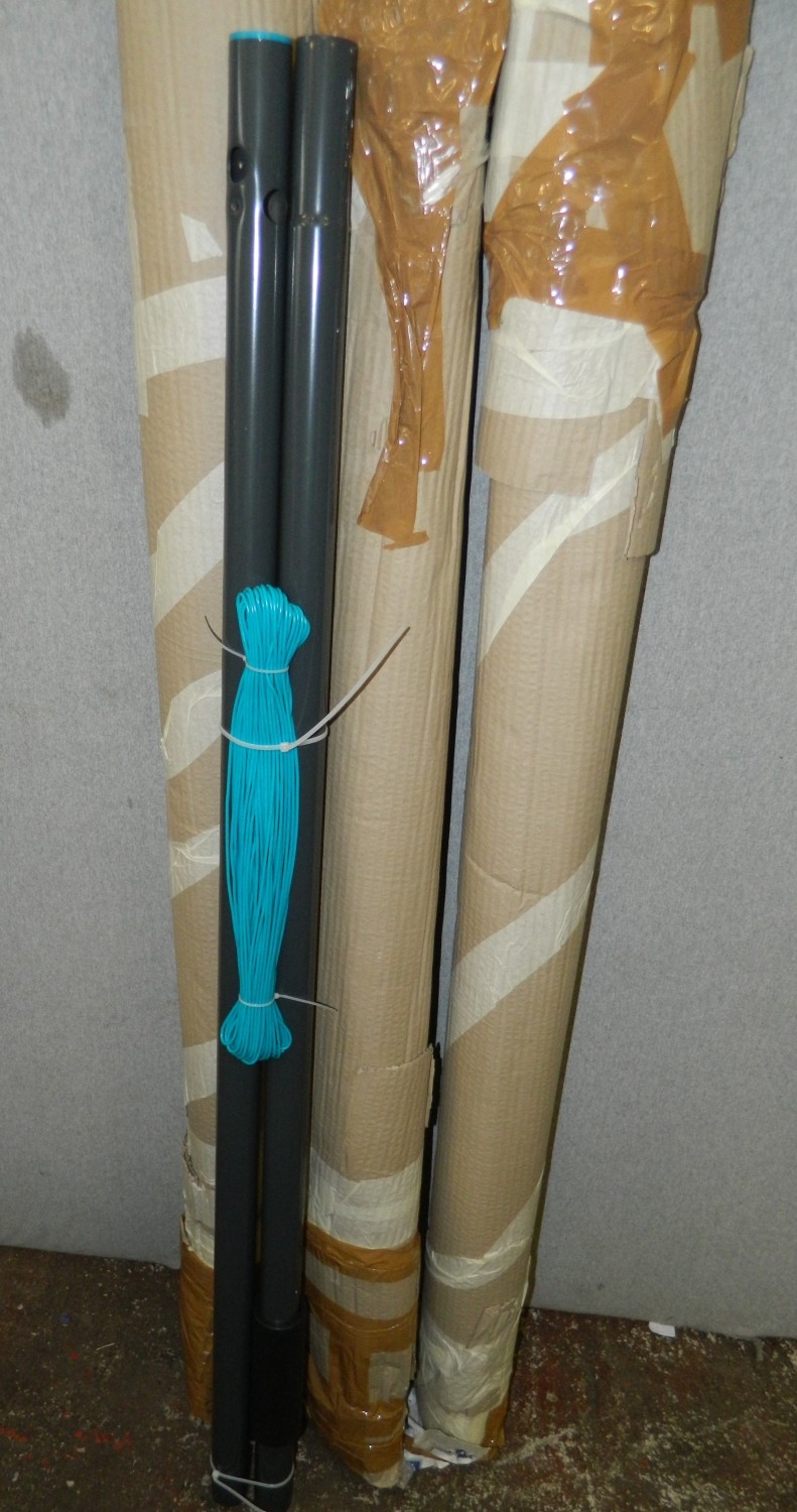 Three JVL clothes line posts and washing lines - RRP £35 each