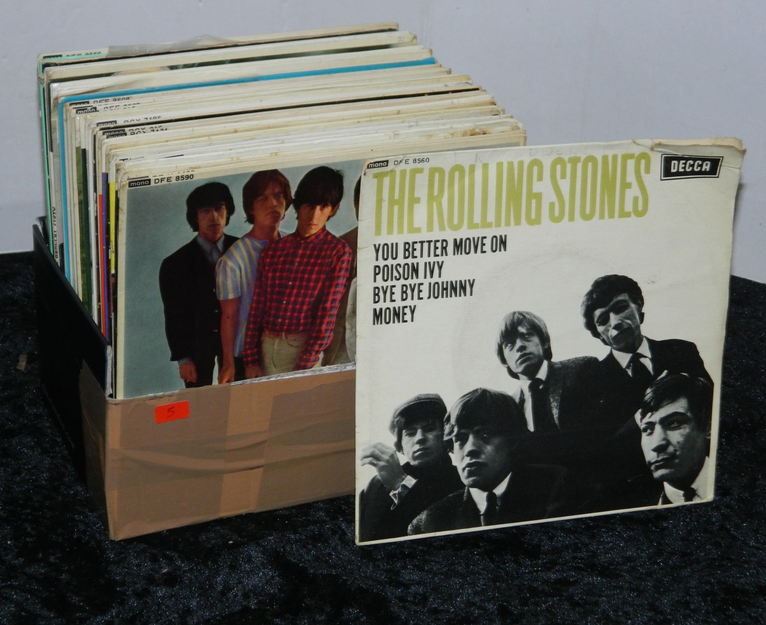 Box of mixed EPs - incl. Rolling Stones, Cliff Richard, Shadows etc.