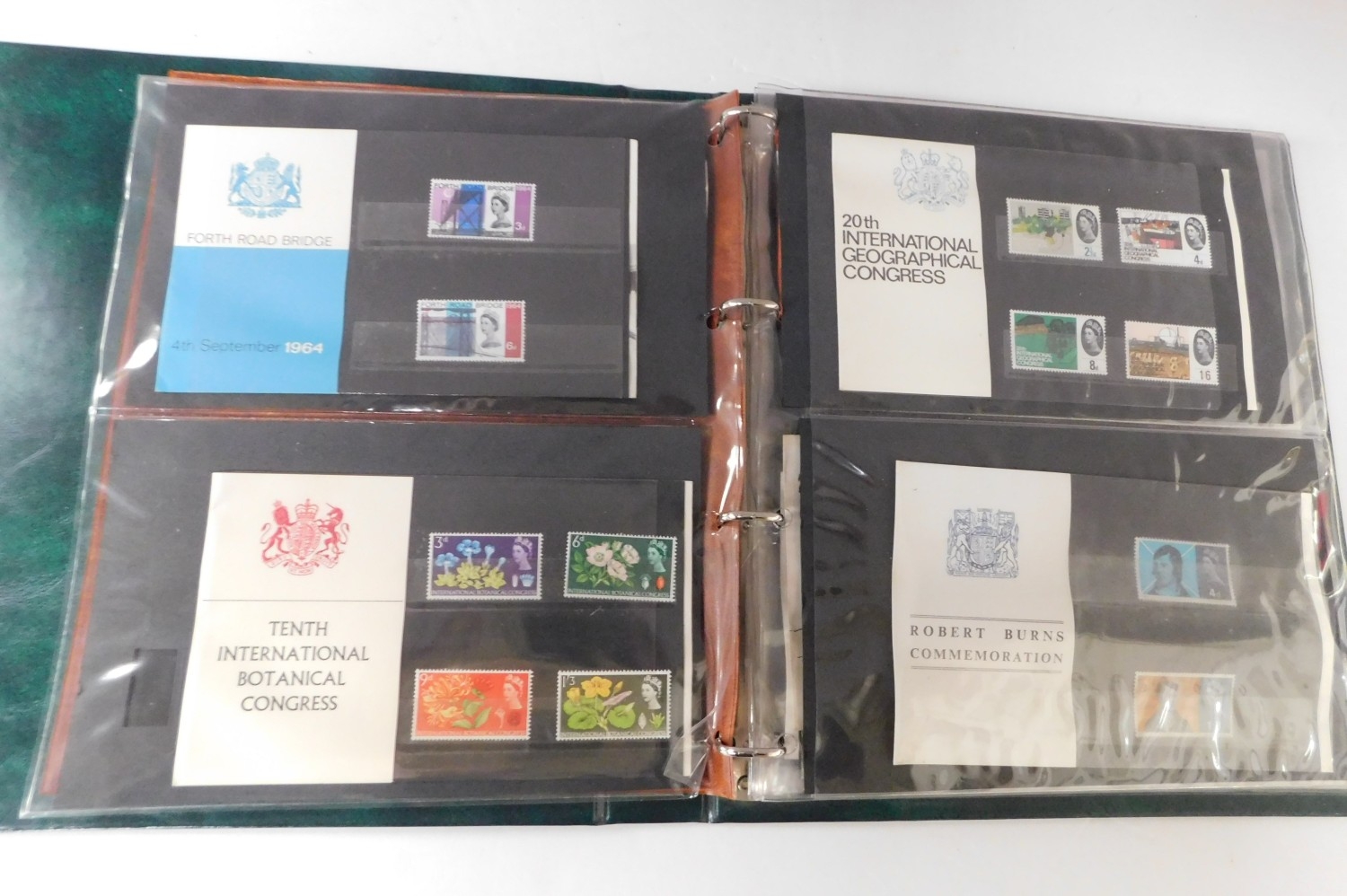 Album of early Queen Elizabeth II pre-decimal presentation packs; Forth ...
