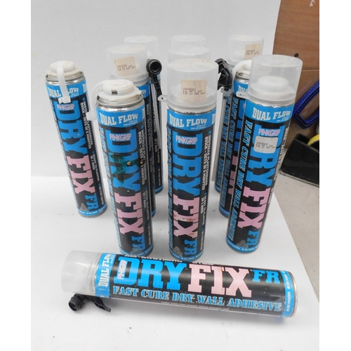 Box of 11x dual Flo pink grip dry fix - fast use dry wall adhesive ...