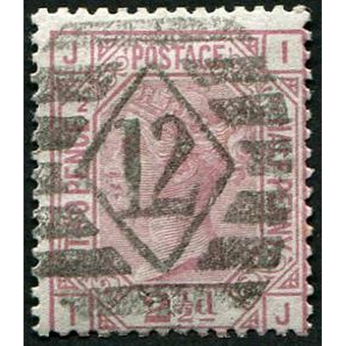 142 - 2½d SG 139, Pl.2 VFU, neatly struck upright london '12' numeral, fresh colour. (c. £120)