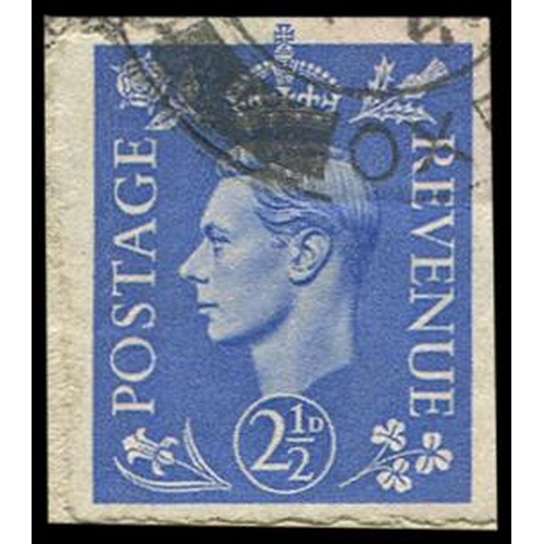 334 - 1941 2½d SG 489c VARIETY, ‘IMPERF’ VFU, four fine-huge margins ‘1941’ CDS , Very rare used, only a c... 