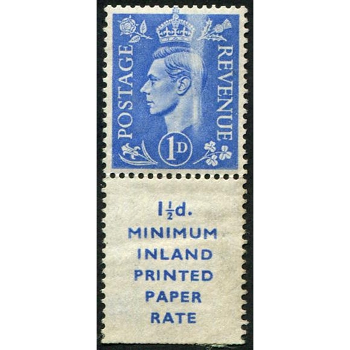 335 - 1950 1d SG 504 'DRY PRINT' VARIETY, booklet single, M/M unusual.