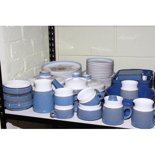 106 - Denby Chatsworth tableware including two tureens, 10 X 26cm plates, 8 X 21cm plates, 10 X 17cm plate... 