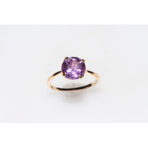 261 - Amethyst and 9 carat gold ring, size Q, with certificate.