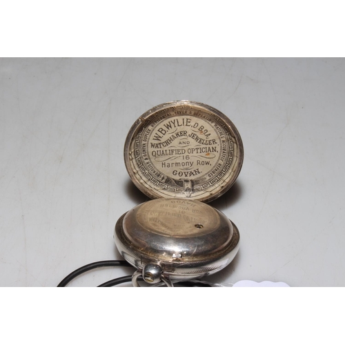 274 - Victorian silver gents pocket watch,with rack lever movement, signed Litherland Davies, Liverpool, N... 