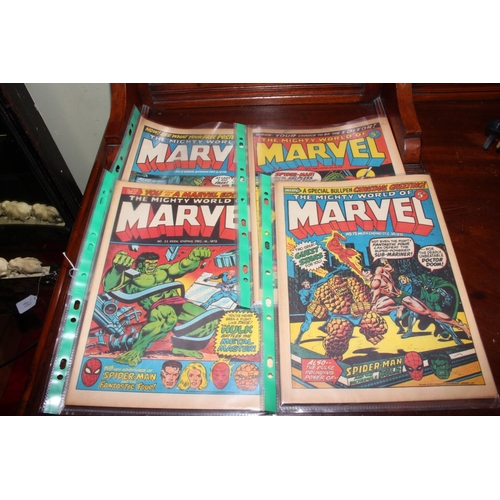 335 - Nine Marvel comics Dec 72 and Jan 73, battery operated Western Special locomotive, Matchbox models o... 