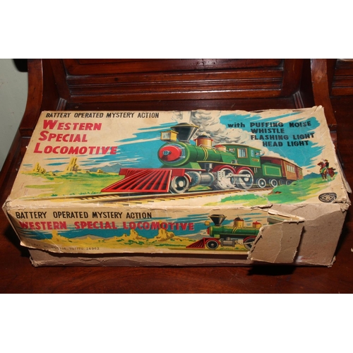 335 - Nine Marvel comics Dec 72 and Jan 73, battery operated Western Special locomotive, Matchbox models o... 